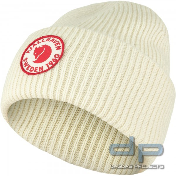 FJÄLLRÄVEN 1960 LOGO HAT STRICKMÜTZE AUS WOLLE IN Sand