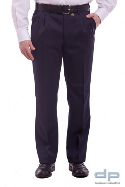 Uniform Hose dunkelblau ohne Biese 55/45% Poly.-Schurw.-Trikotine