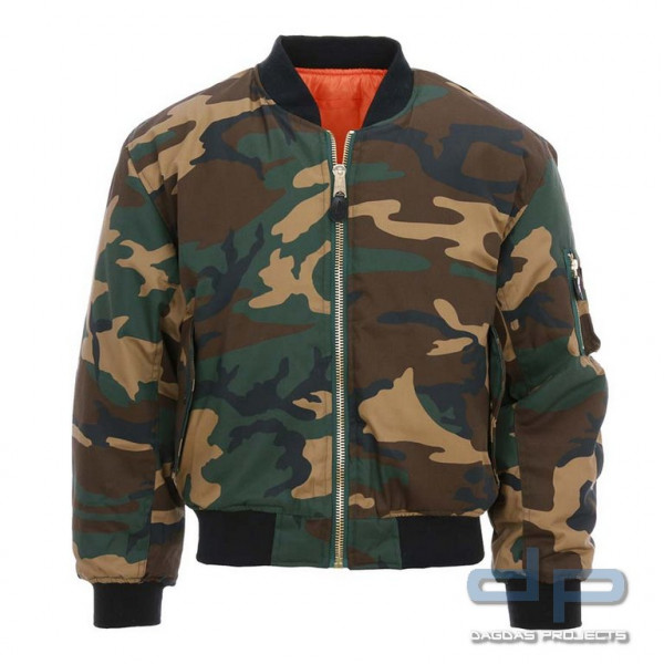 MA-I Bomberjacke Camouflage Woodland Größe: 2XL