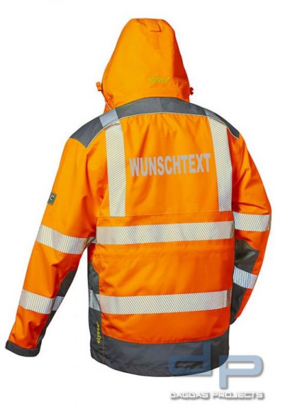 2in1 Behörden Warnschutzjacke mit Aufdruck nach Wunsch in reflex silber