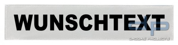 Reflexschild - matt - Klett - 40x8cm - silber - Wunschtext