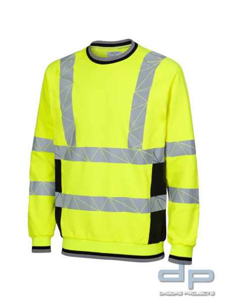 LeiKaTex® | view | Sweatshirt | Warnschutz | in Warnorange/Grau und Neongelb/Grau