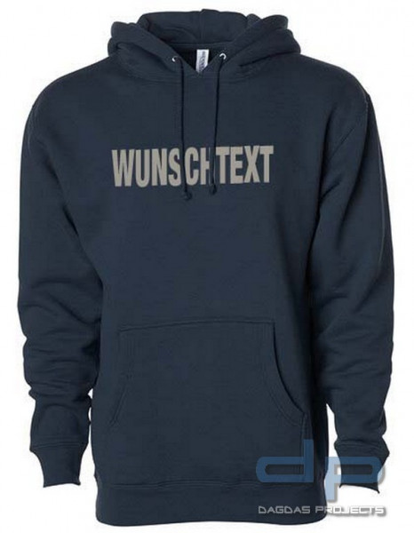 Men`s Heavyweight Hooded Pullover mit Brustdruck nach Wunsch