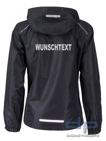 Ladies’ Rain Jacket Regenjacke Windbreaker mit Wunschaufdruck in Reflex Silber in verschiedenen Farb