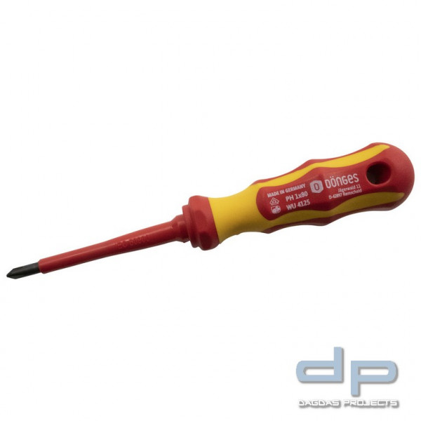 Dönges VDE-Kreuzschlitzschraubendreher, PH2, Klingenlänge 100 mm