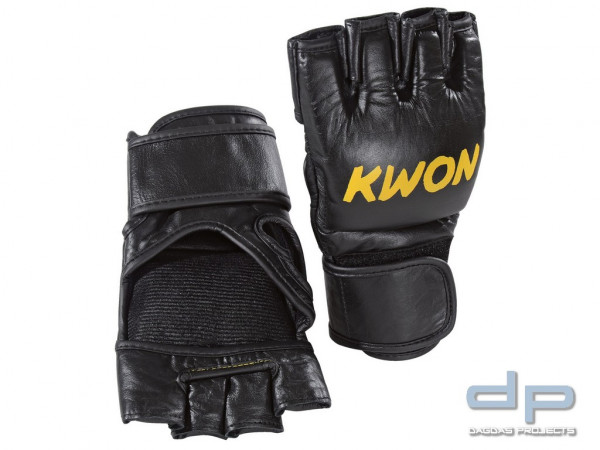 MMA Handschuhe Leder in Schwarz