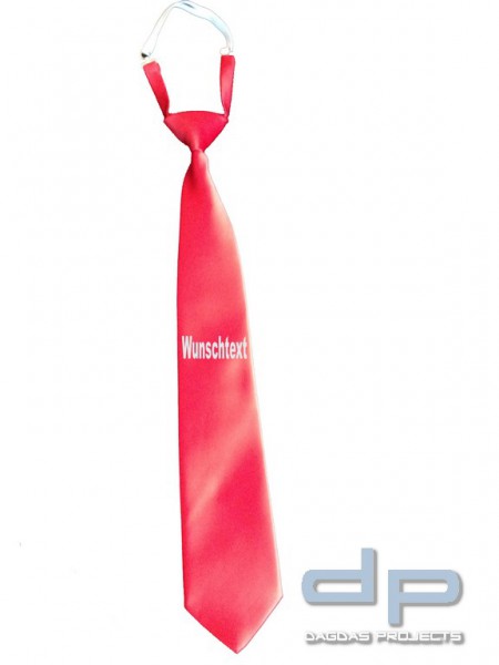 Krawatte in rot mit Aufschrift nach Wunsch