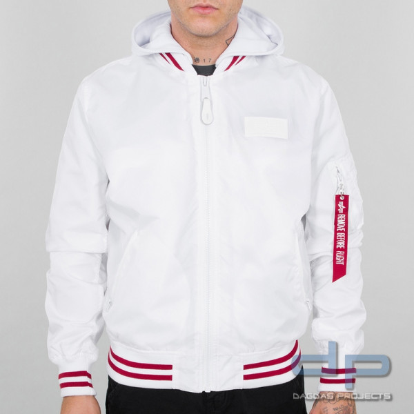 Alpha Industries Fliegerjacke MA-1 TT Hood Defense in Farbe weiss