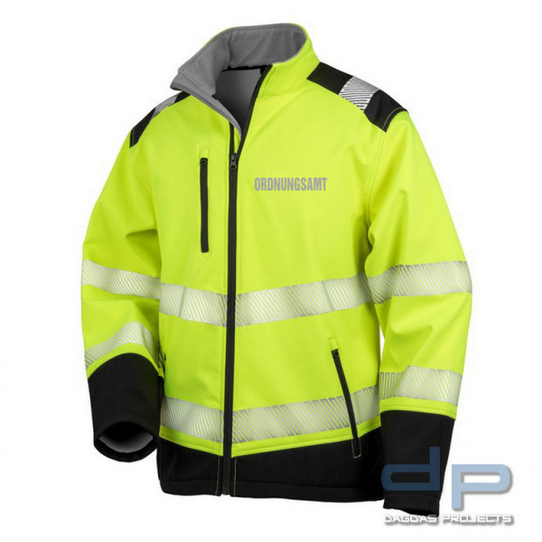 Printable Ripstop Safety Softshell Jacket mit Aufdruck ORDNUNGSAMT Größe: XL