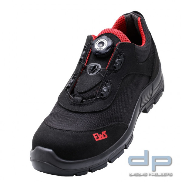 EWS Dynamic Safety Halbschuh S3 SRC Schwarz/Rot ohne Applikation