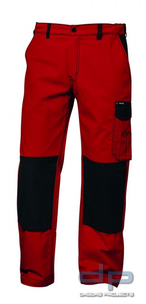 TWILL BUNDHOSE in ROT/SCHWARZ