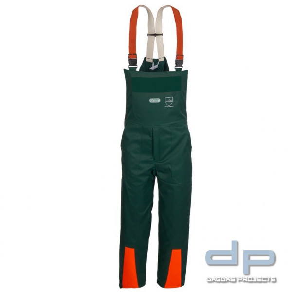 Watex Forstschutz-Latzhose Basic Design C grün/leuchtorange rundum