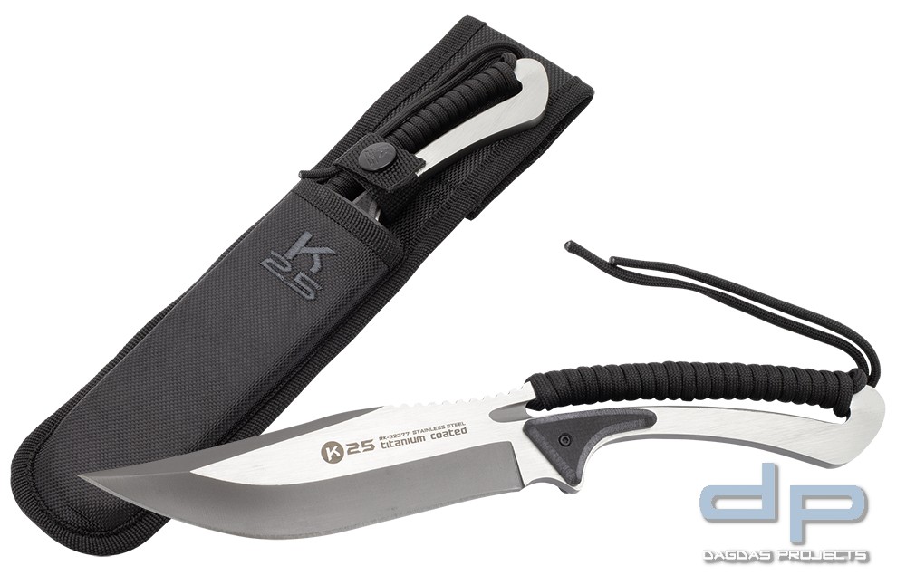RUI K25 OutdoorMesser mit Paracord Einhandmesser Feuerwehrmesser