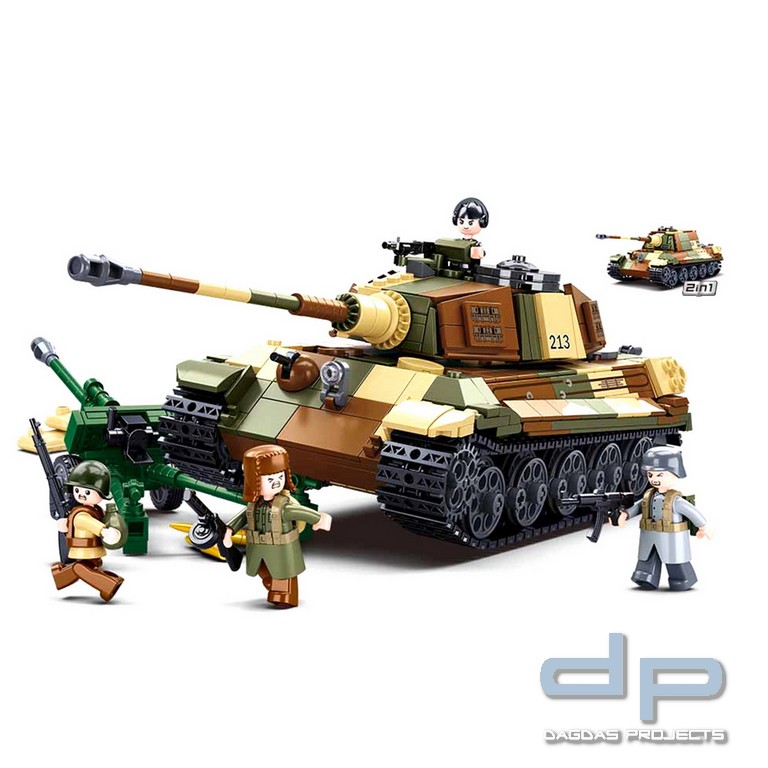 Sluban M38-B0709 9,4cm länge WWII Small Italian Tank 183 Teile 