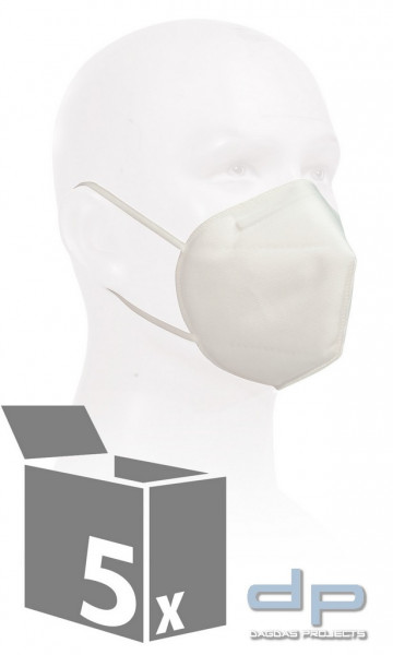 KN95 MASKE MIT ELASTISCHEN BÄNDERN 5ER SET