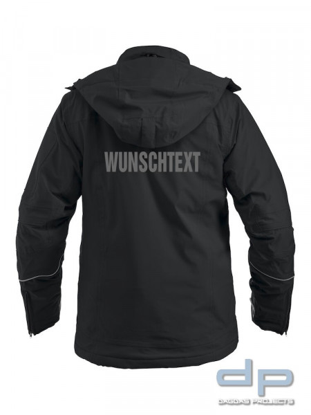 Herren Behörden Softshelljacke &quot;Sanders&quot; in Royalblau und Schwarz mit Aufdruck nach Wunsch