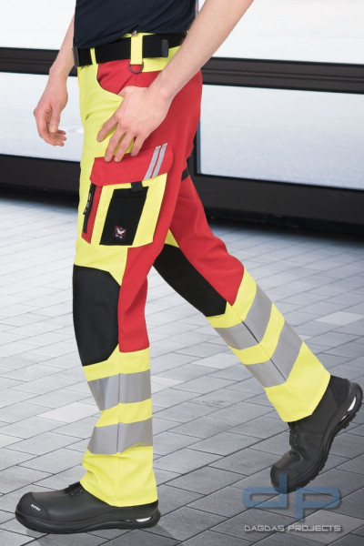 Warnschutzhose HORNET 2 (leuchtgelb/rot)