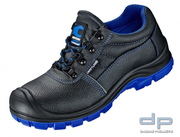 S1 Sicherheits Halbschuh EN ISO 20345 S1 SRC in Schwarz, blau abgesetzt