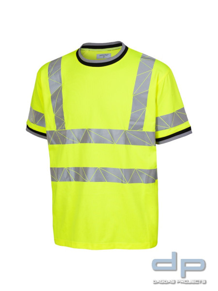 LeiKaTex® | view | T-Shirt | Warnschutz | in Warnorange/Grau und Neongelb/Grau