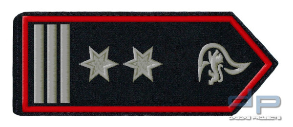 Schulterklappenpaar Feuerwehr, Baden-Württemberg Oberbrandmeister / Oberbrandmeisterin als Fw-Kdt