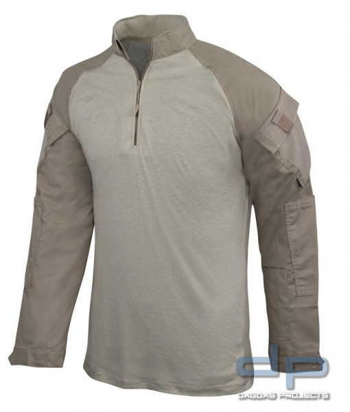 TRU-SPEC Combat Shirt 1/4 Zip Khaki Größe M