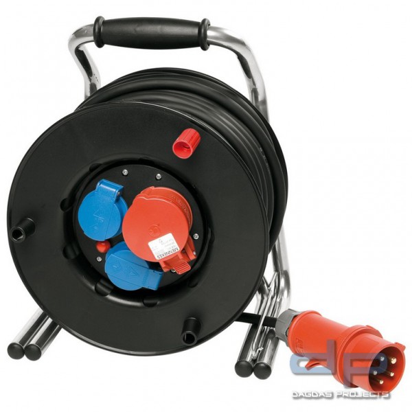 Kabeltrommel Spezialkunststoff 230/400 V, 40 m,