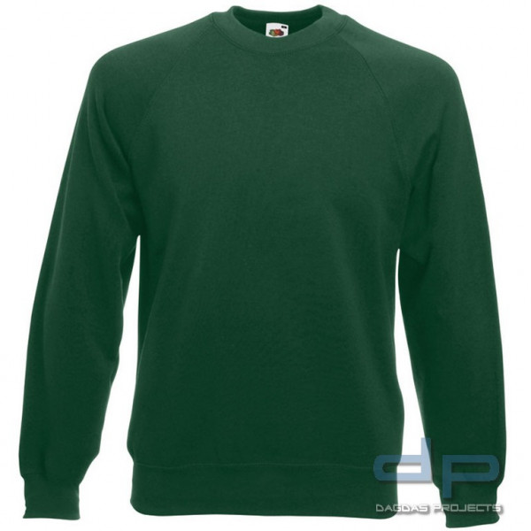 Raglan Sweat Fruit of the Loom bottle green