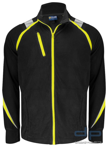 Projob 2328 MICROFLEECE-JACKE in Gelb/Marine und Schwarz/Gelb