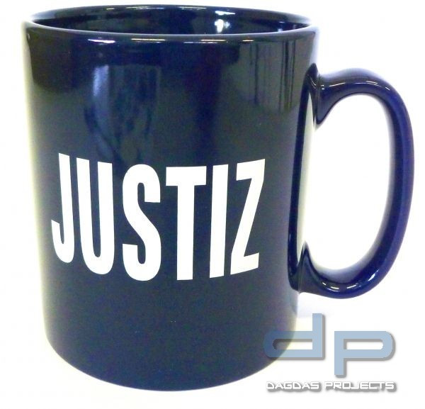 Keramiktasse &quot;JUSTIZ&quot;