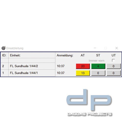 Modul Einsatzleitung für Atemschutztimer @³ Software und Empfangsmodul