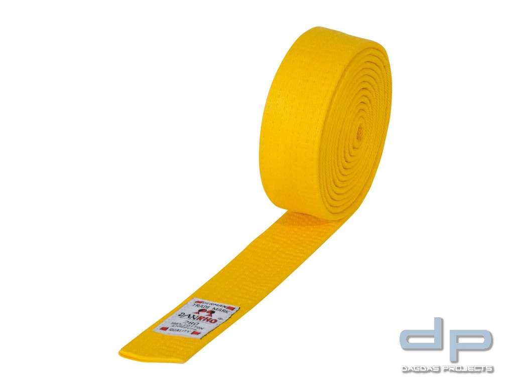 KAITEN Karate Gürtel Gelb - 4 Cm Baumwollgürtel | Farbgurt Für Karate Training & Prüfungen