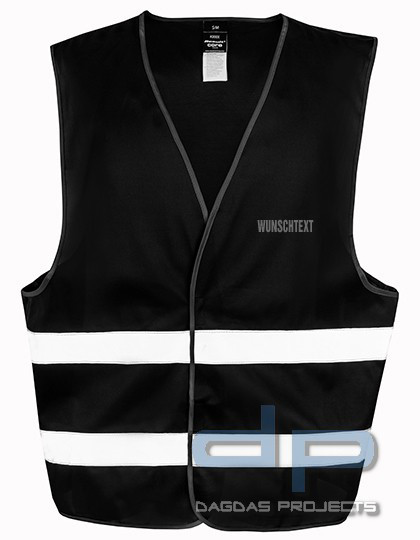 Enhanced Visibility Vest in verschiedenen Farben mit Wunschaufdruck auf Brust und Rücken in Reflex S