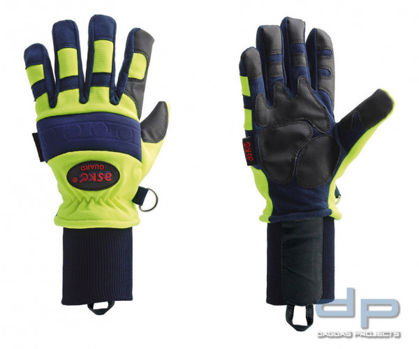 askö Guard Strickbund in Neongelb und Pink