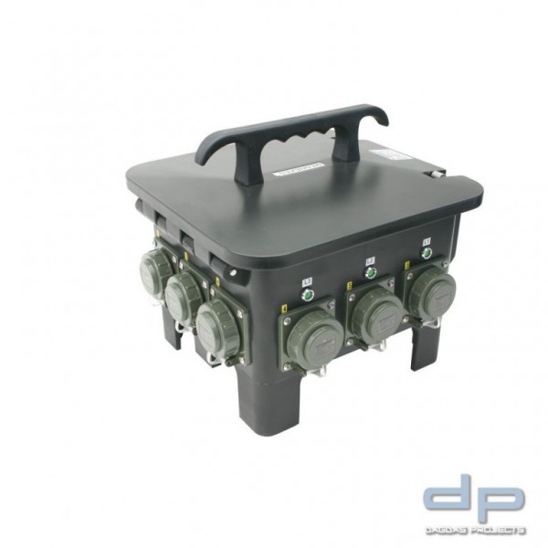 Steckdosenverteiler aus Vollgummi, 8-fach, THW-Version 230