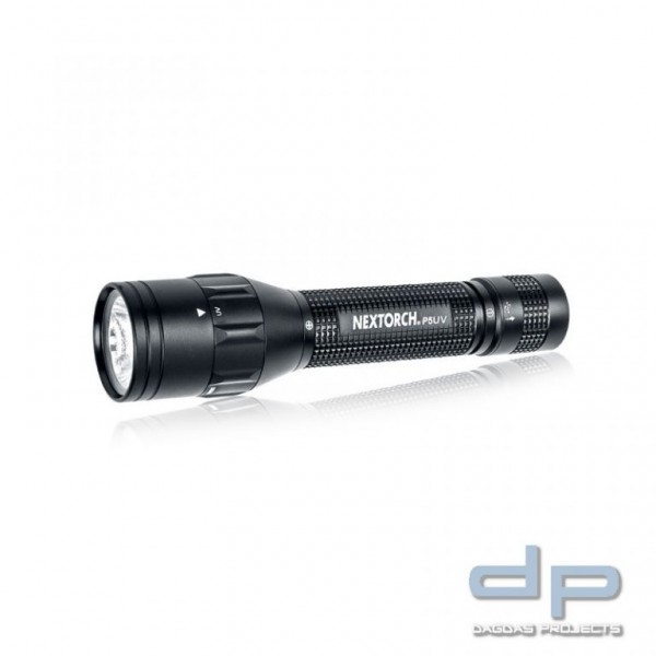Nextorch® Taschenlampe P5UV weiß/UV Dual LED (inkl. Akku &amp; USB-Ladefunktion)