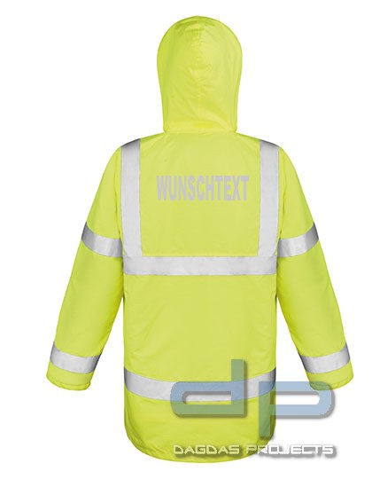 Hi Viz Motorway Coat mit Wunschaufdruck in reflex silber