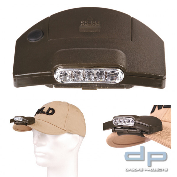 5 LED Baseball Cap clip-on Lampe