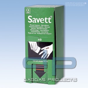 Savett-Cederroths-Wundreinigungstücher im Nachfüllkarton