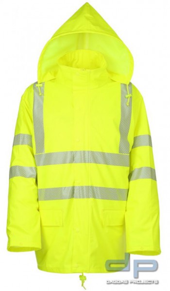 PU-Stretch-Warnschutz-Regenjacke - neongelb