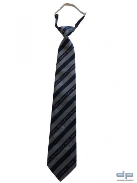 Security Krawatte im Streifen Design Farbe: Marine/Silber