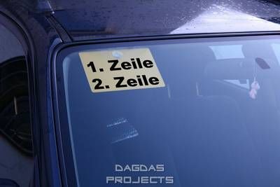 Warnschild Kennzeichnungsschild Wunschtext 20x15cm 2 Zeilig Farbe: Gelb