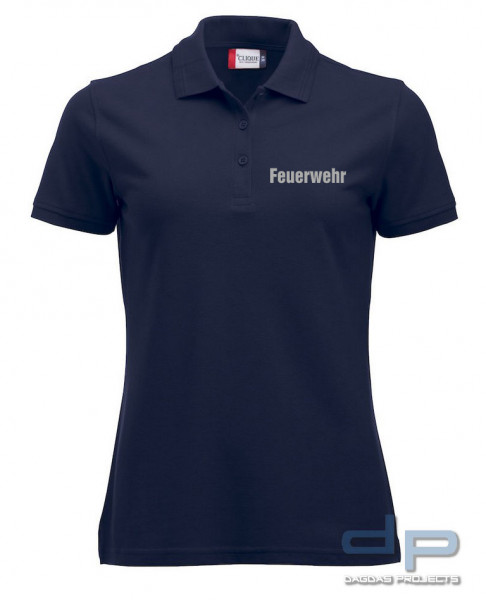 Behörden Polo Shirt Manhattan Ladies in Farbe: Navy Größe: XS Aufdruck: Feuerwehr