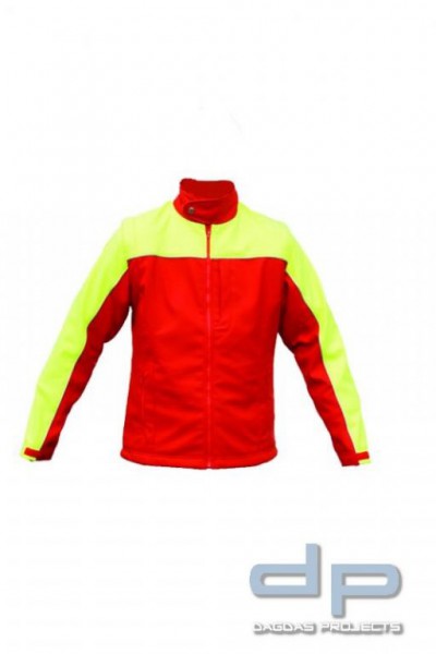 Softshell Jacke rot / leuchtgelb