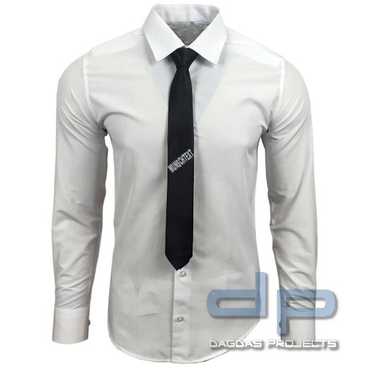 Krawatte Behördenqualität Farbe schwarz mit Wunschaufdruck
