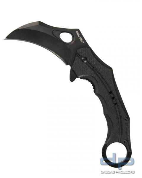 EINHANDMESSER G10 KARAMBIT SCHWARZ VPE 5