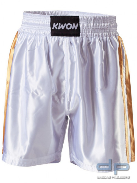 Box-Shorts in Weiß/Gold
