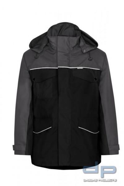 Wetterschutzjacke VARIOLINE schwarz/grau + deltatex® DUNO Fleece-Jacke