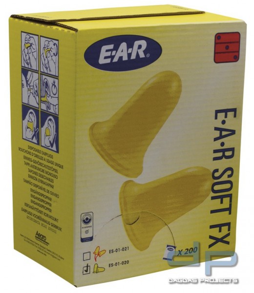 3M E-A-RSoft FX Gehörschutzstöpsel 200er Pack