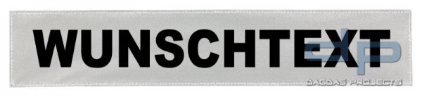 Reflexschild - matt - Klett - 42x8cm - silber - Wunschtext