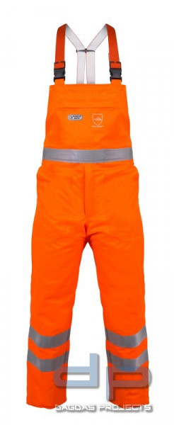 Watex Warnschutz-Latzhose Forest Jack mit Schnittschutz leuchtorange Design C